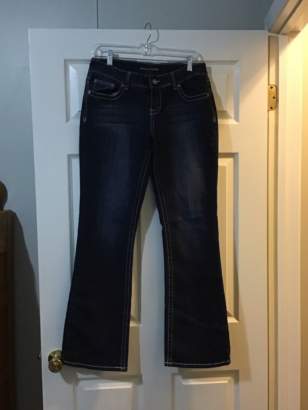 Maurices Dark Indigo Bootcut Jeans with Contrast Stitching